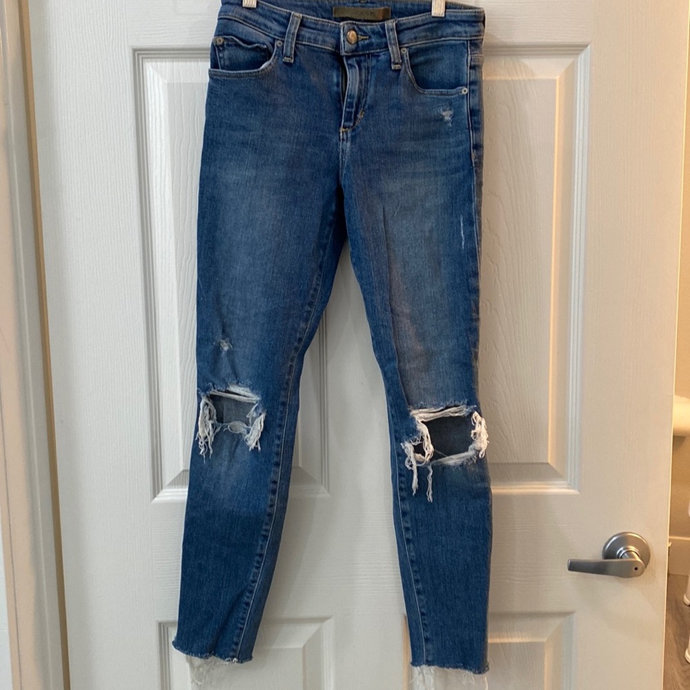 joe's the icon mid rise skinny jean destruct style